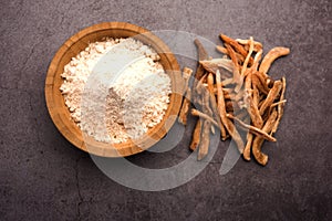 Safed Musli or Shwet Moosli is an Indian Ayurvedic Potent Herb photo